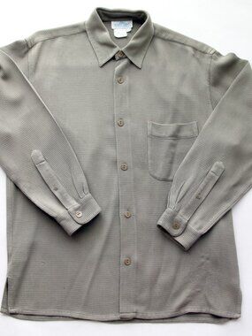 Winter Silks The White Pine Co., Ltd. Gray 100% Silk Shirt Size: M Made in China